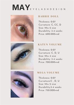 Lash price list — Barbie Doll, Katun, Mega