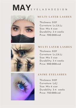 Lash price list — Multi Layer, Anime