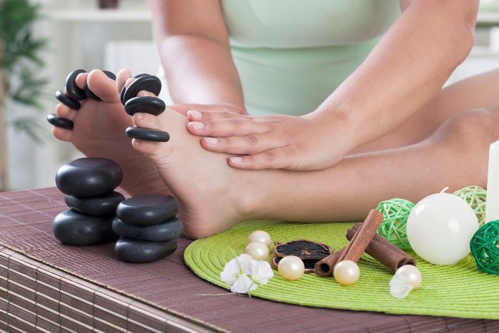 Foot hot stone at MAY